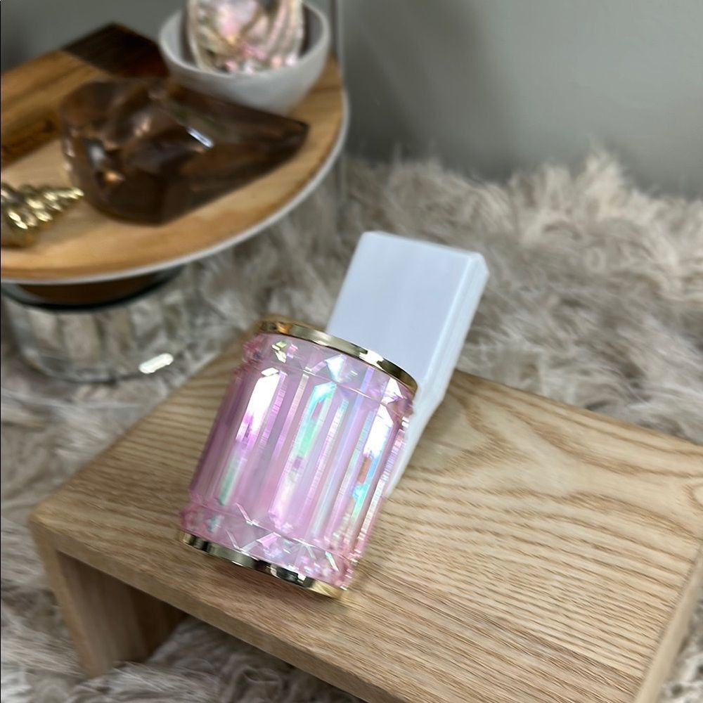 Bath & Body Works Wallflower Fragrance Plug Nightlight Pink‎ Gemstone Gold Trim